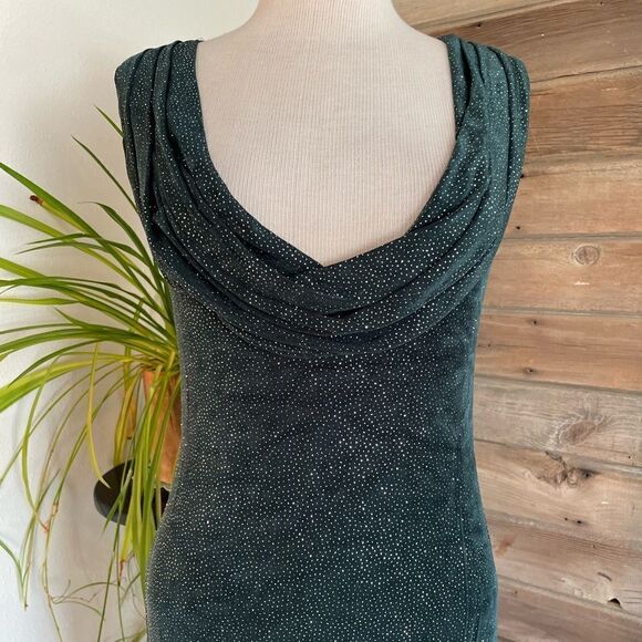 Green Land Sparkly Green Maxi Dress Size L EUC - Picture 2 of 8